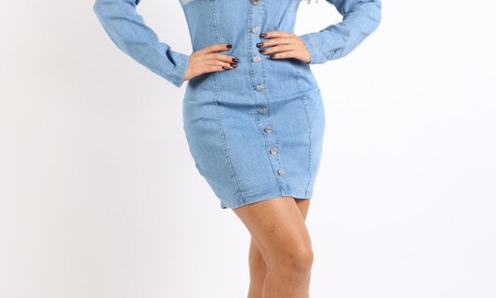 From Day to Night: Mastering Glamour with a Rhinestone Jean Dress