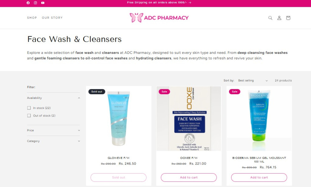 Best Face Wash & Moisturisers in Ghaziabad | ADC Shop
